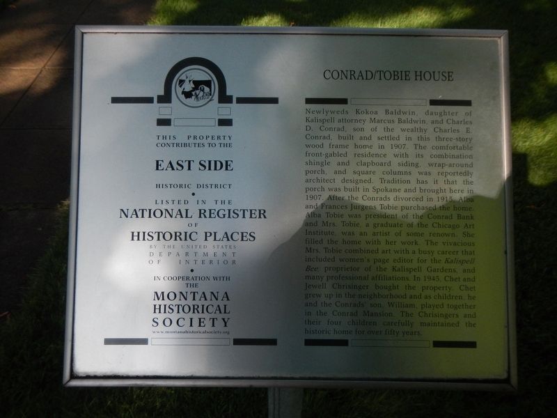 Conrad/Tobie House Marker image. Click for full size.