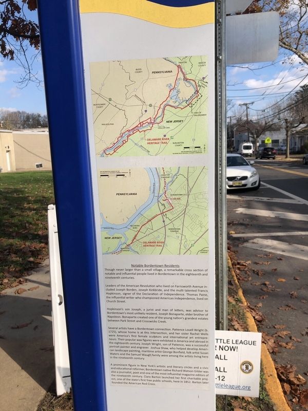 Notable Bordentown Residents Marker image. Click for full size.
