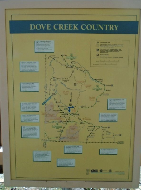 Dove Creek Country Marker image. Click for full size.