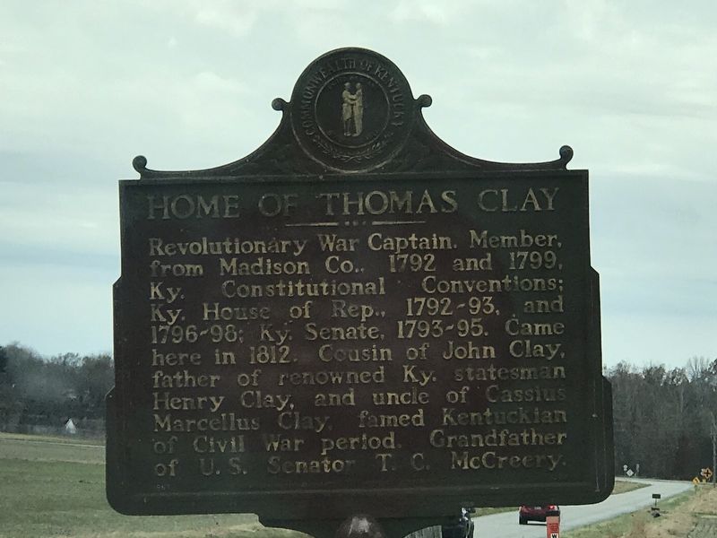 Home of Thomas Clay Marker image. Click for full size.