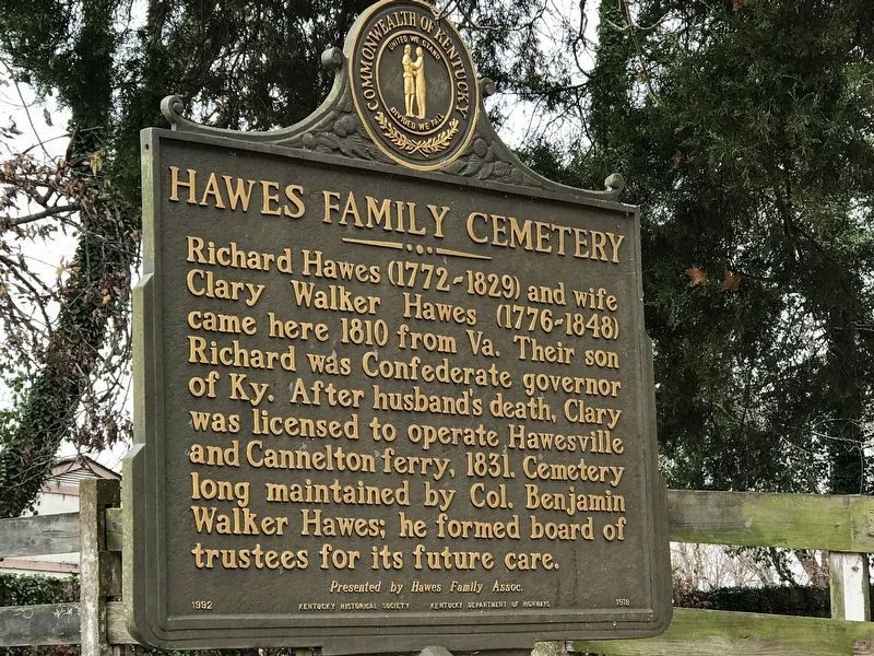 Hawes Family Cemetery Marker image. Click for full size.