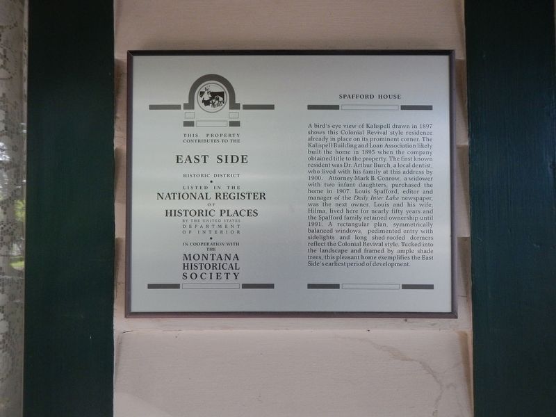 Spafford House Marker image. Click for full size.
