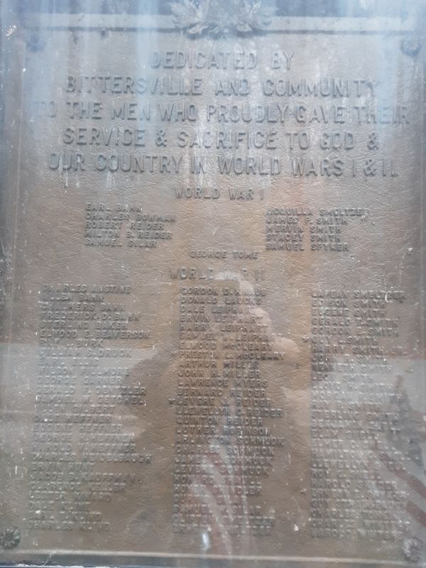 Dedicated by Bittersville and Community Marker image. Click for full size.