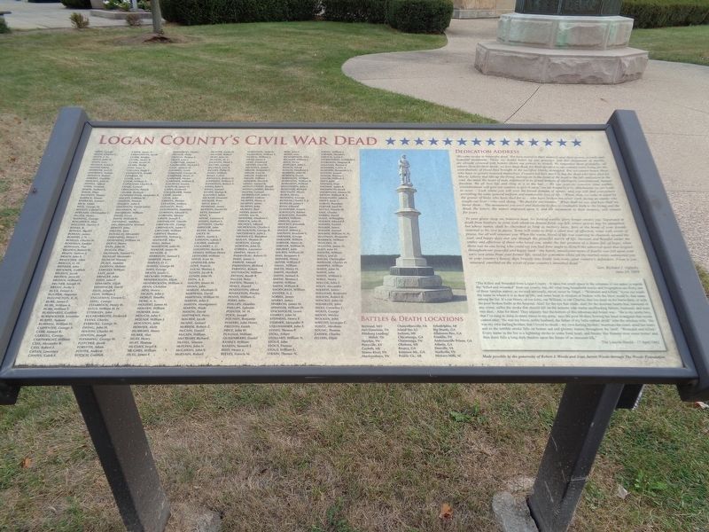 Logan County's Civil War Dead Marker image. Click for full size.