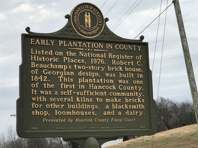 Early Plantation in County Marker image. Click for full size.
