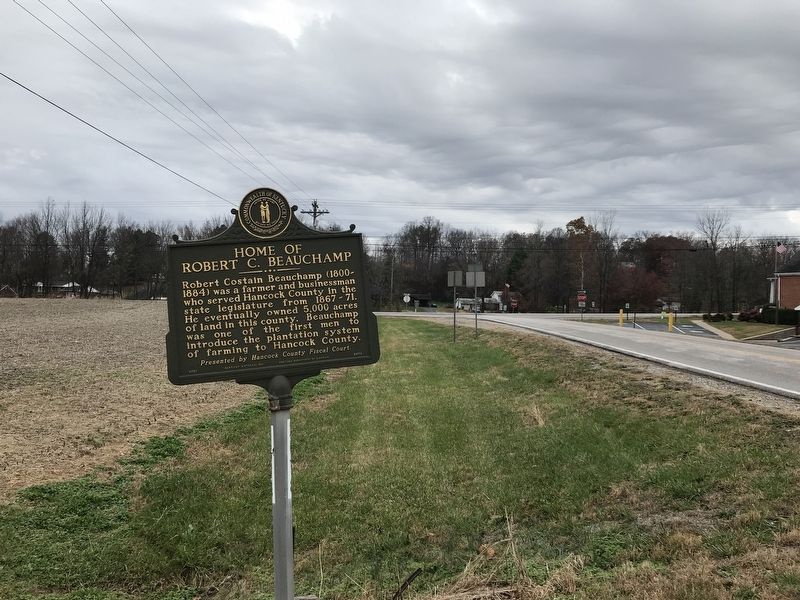 Home of Robert C. Beauchamp / Early Plantation in County Marker image. Click for full size.