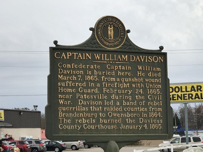 Captain William Davison Marker image. Click for full size.