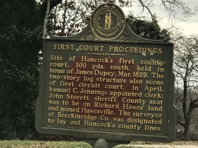 First Court Proceedings Marker image. Click for full size.