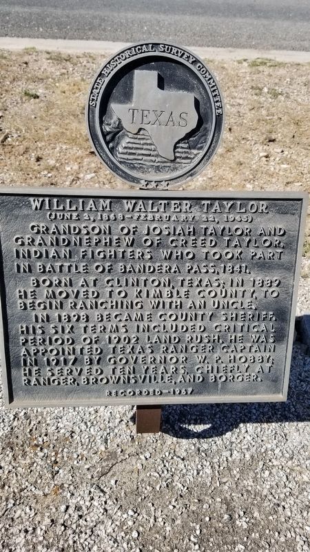 William Walter Taylor Marker image. Click for full size.