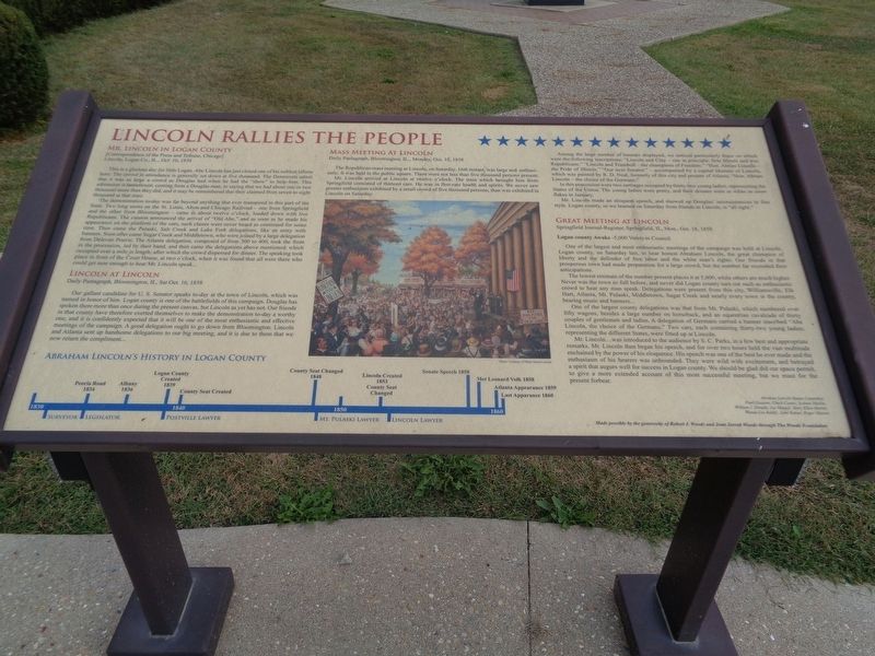 Lincoln Rallies the People Marker image. Click for full size.