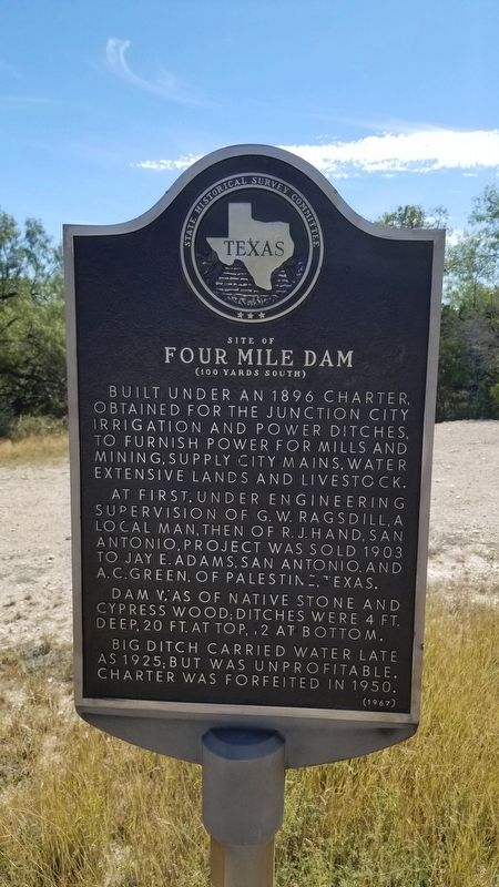 Site of Four Mile Dam Marker image. Click for full size.