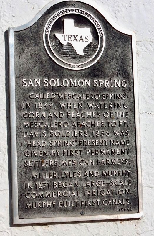 San Solomon Spring Marker image. Click for full size.