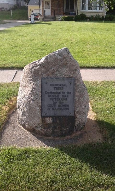 World War Veterans Memorial Trees Marker image. Click for full size.