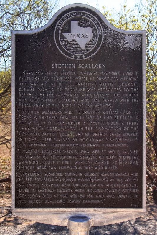 Stephen Scallorn Marker image. Click for full size.
