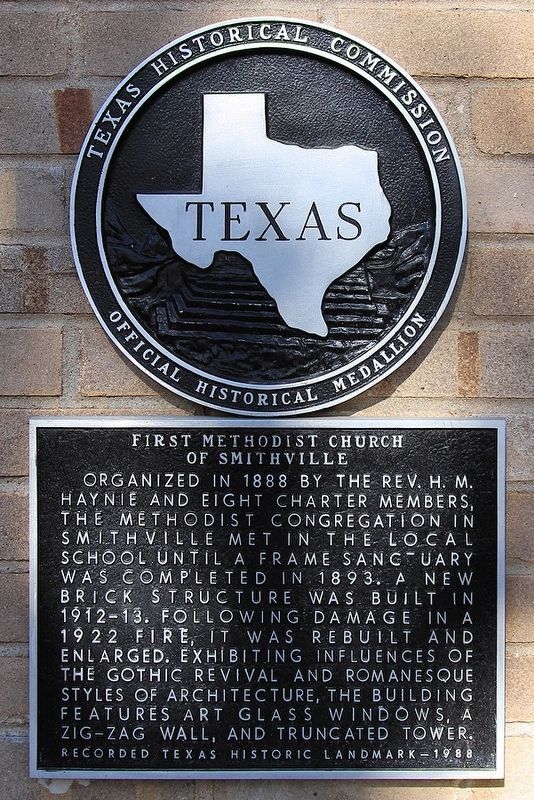 First Methodist Church of Smithville Marker image. Click for full size.