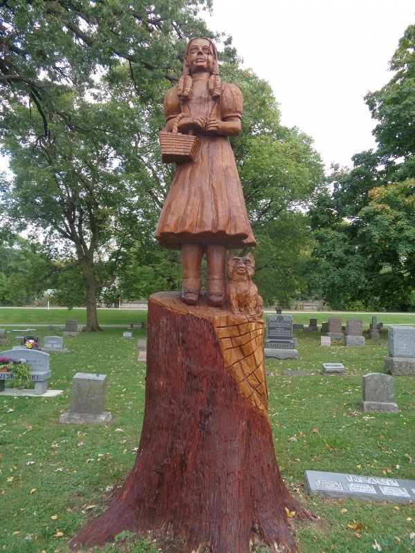Dorothy Louise Gage tree carving image. Click for full size.