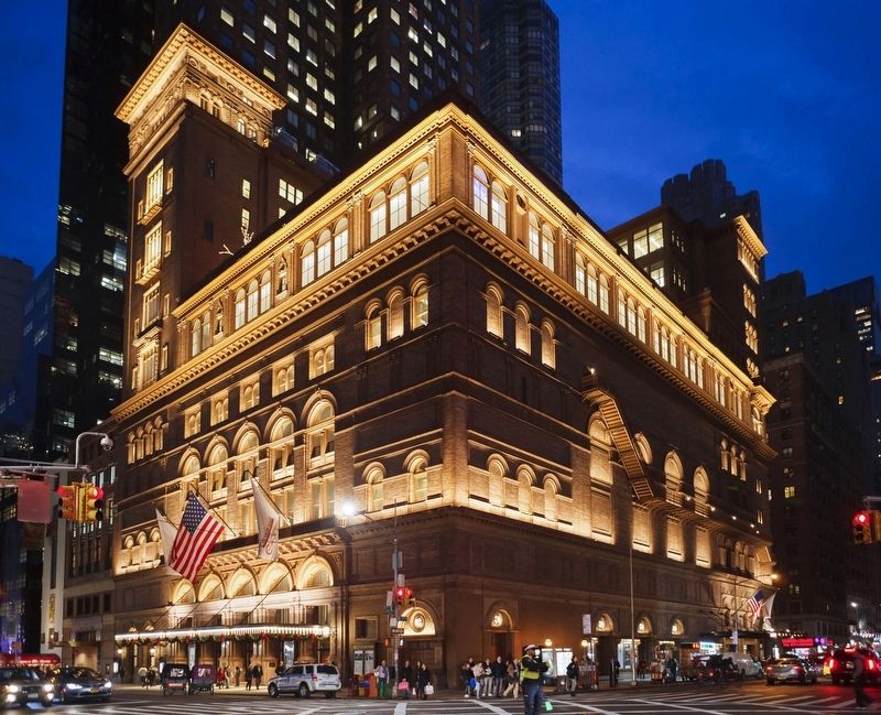 Carnegie Hall at night. Click for full size. Carnegie Hall at night image. Click for full size.