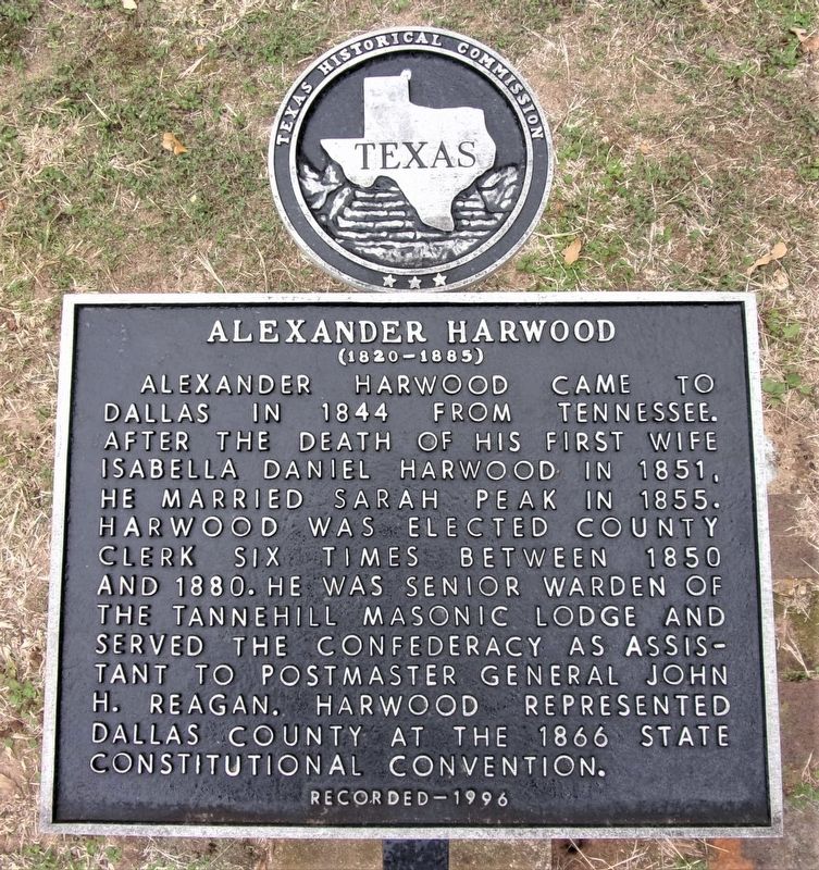Alexander Harwood Marker image. Click for full size.