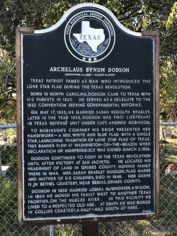 Archelaus Bynum Dodson Marker image. Click for full size.