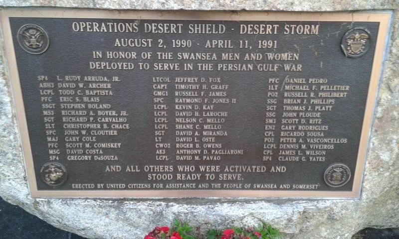 Operations Desert Shield - Desert Storm Veterans Monument image. Click for full size.