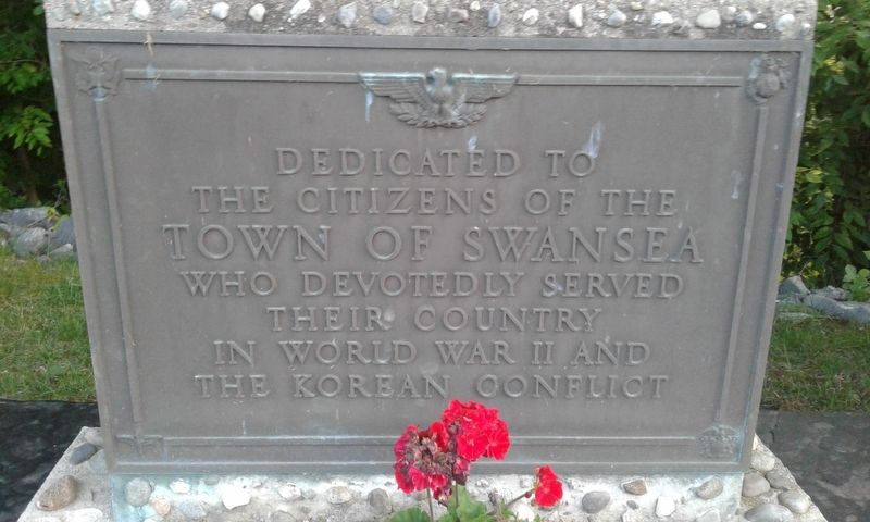 Swansea World War II & Korean Conflict Veterans Memorial image. Click for full size.