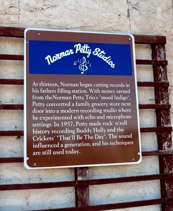 Norman Petty Studios Marker image. Click for full size.