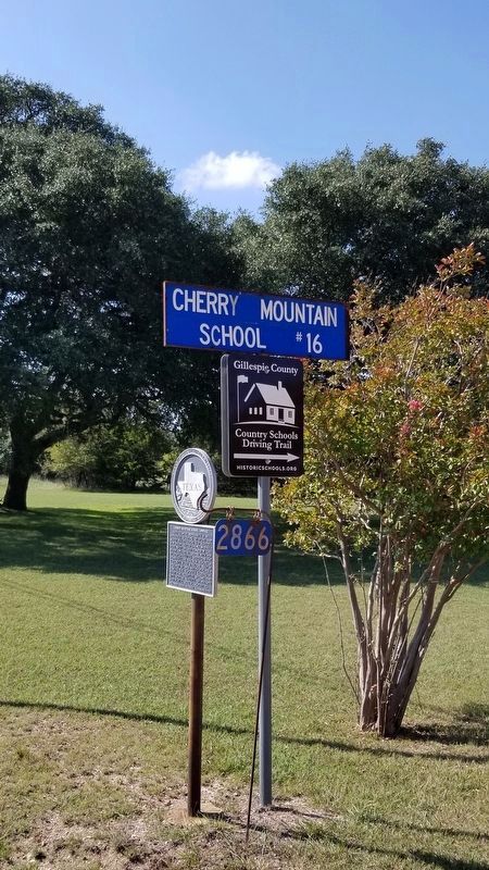 The Cherry Mountain School Complex Marker is by the road.. Click for full size. The Cherry Mountain School Complex Marker is by the road. image. Click for full size.