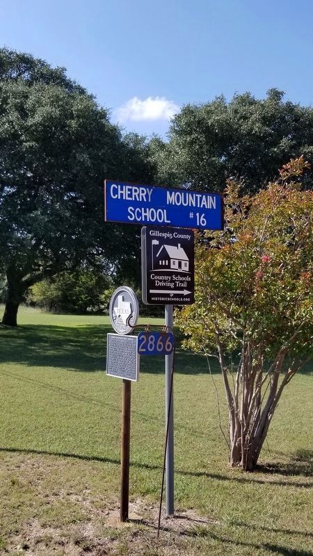 The Cherry Mountain School Complex Marker is by the road. image. Click for full size.
