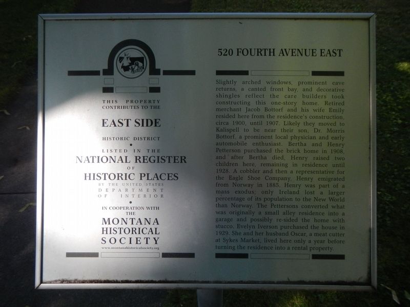520 Fourth Avenue East Marker image. Click for full size.