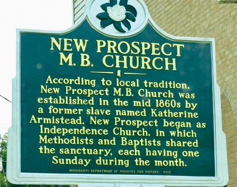 New Prospect M.B. Church Marker image. Click for full size.
