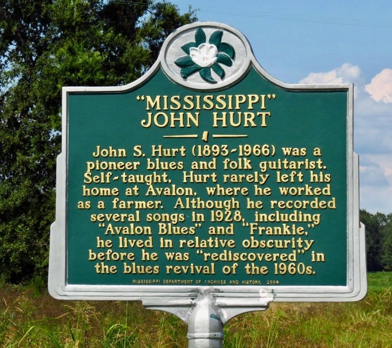 "Mississippi" John Hurt Marker image. Click for full size.