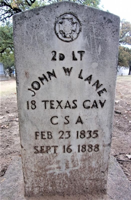 John W. Lane headstone image. Click for full size.