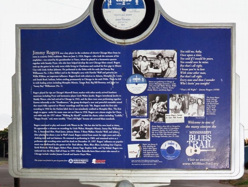 Jimmy Rogers Marker (rear) image. Click for full size.