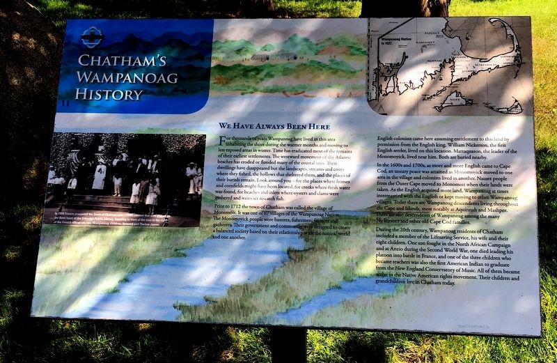 Chathams Wampanoag History Marker image. Click for full size.
