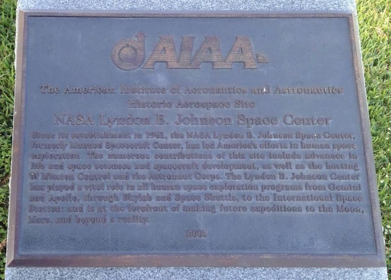 Johnson Space Center Marker image. Click for full size.