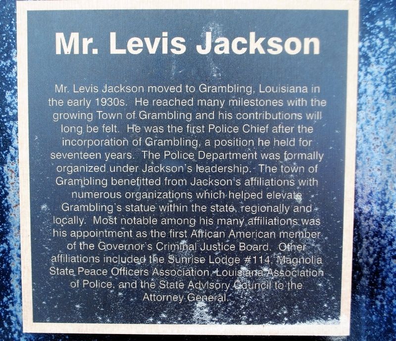 Mr. Levis Jackson Marker image. Click for full size.