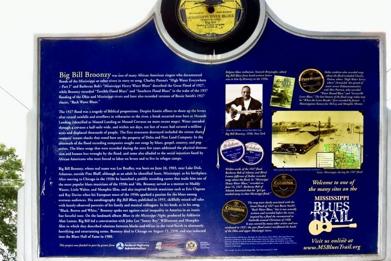 Mississippi River Blues: The 1927 Flood Marker (rear) image. Click for full size.