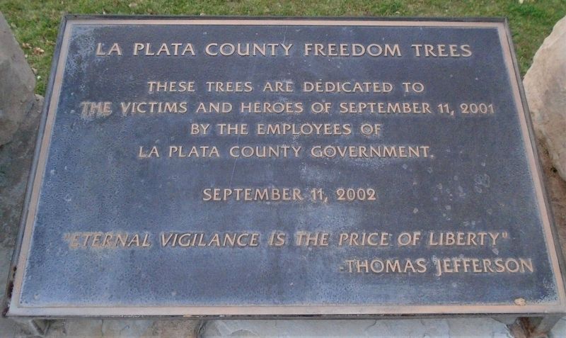 La Plata County Freedom Trees Marker image. Click for full size.