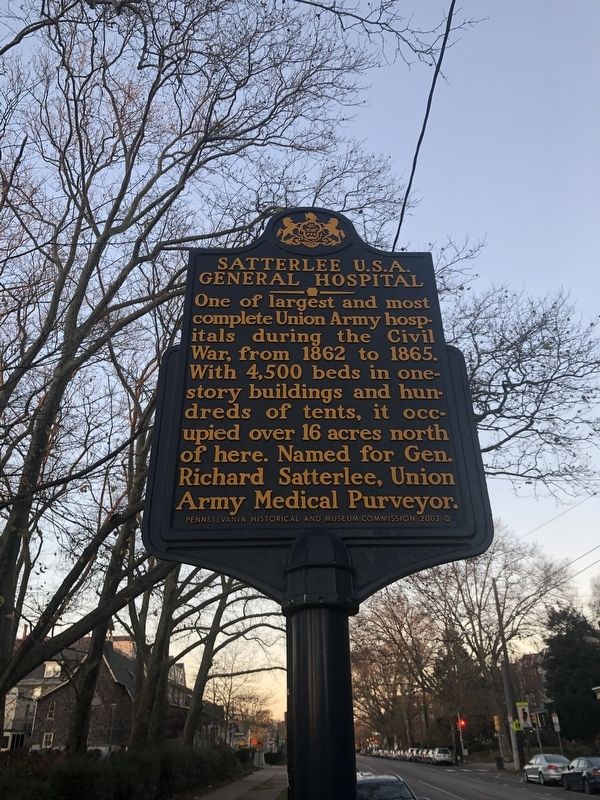 Satterlee U.S.A. General Hospital Marker image. Click for full size.