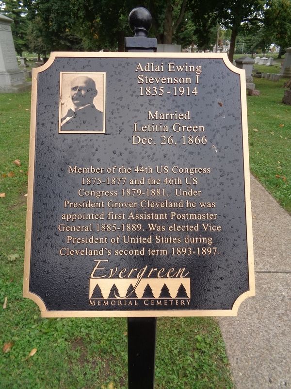 Adlai Ewing Stevenson I Marker image. Click for full size.