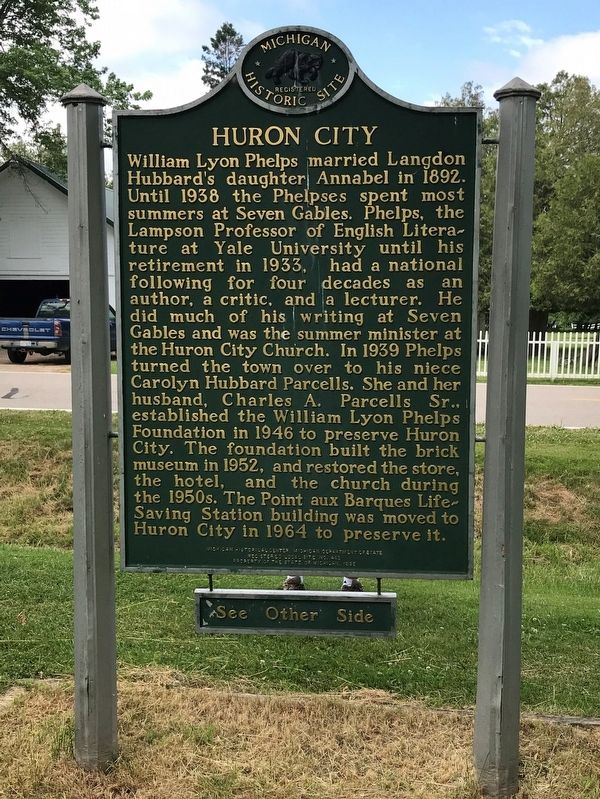 Huron City Marker - Side Two image. Click for full size.