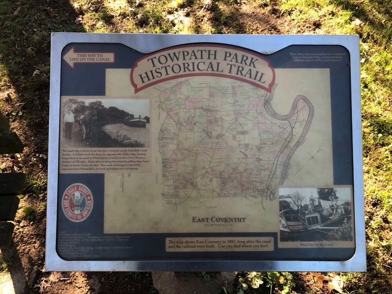 Towpath Park Historical Trail Marker image. Click for full size.