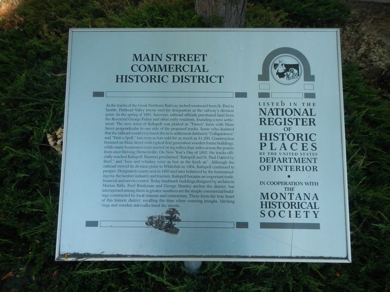 Main Street Commercial Historic District Marker image. Click for full size.