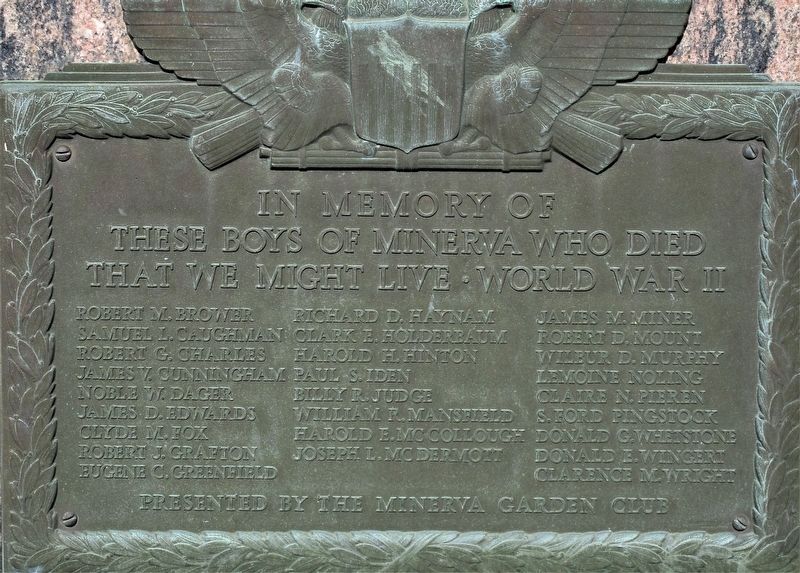 Minerva Veterans Memorial image. Click for full size.