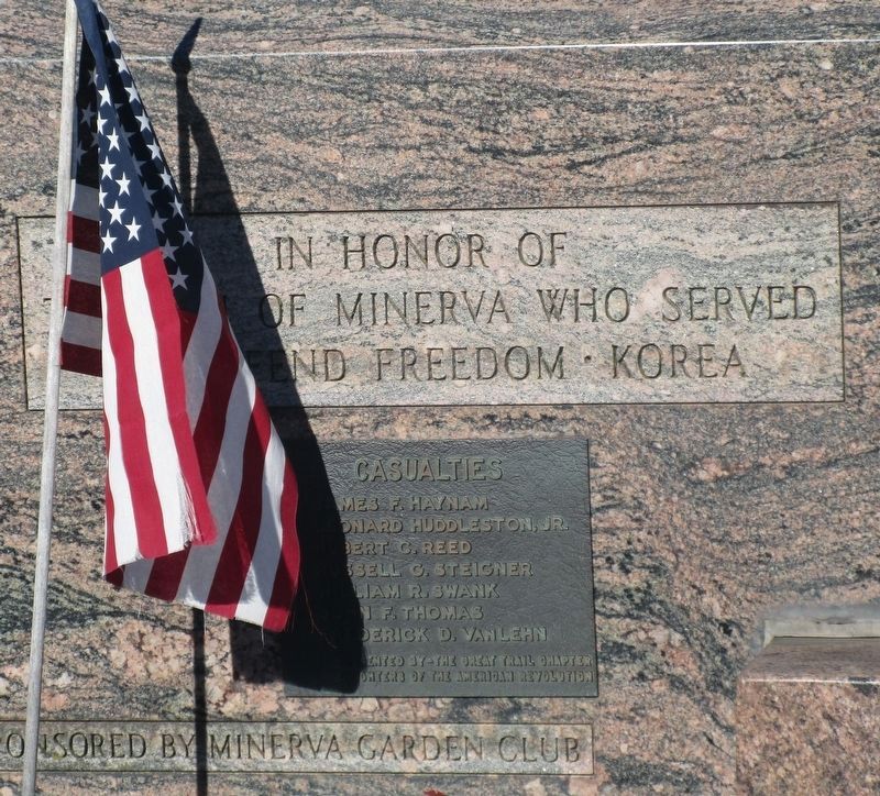 Minerva Veterans Memorial image. Click for full size.
