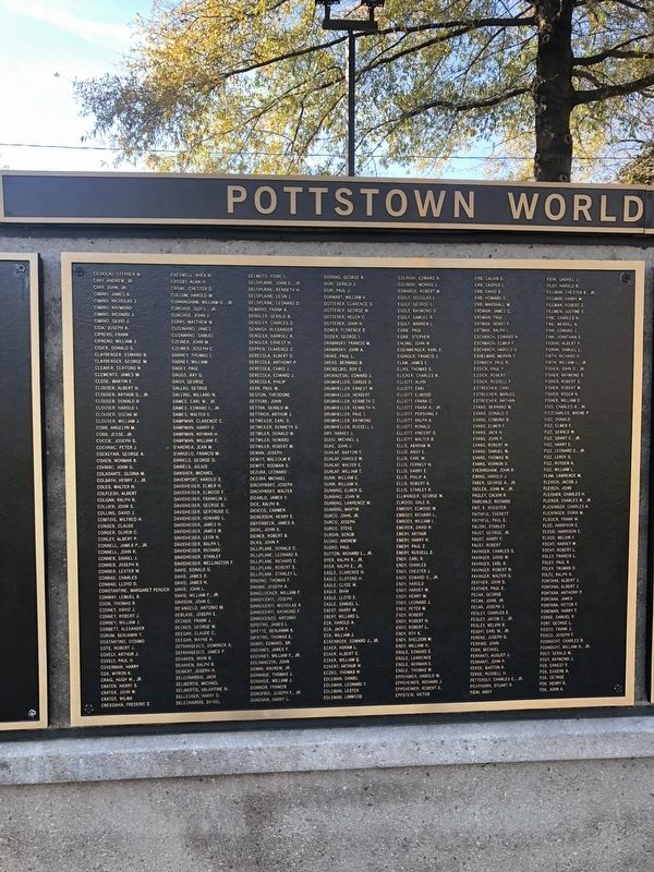 Pottstown World War II Memorial image. Click for full size.