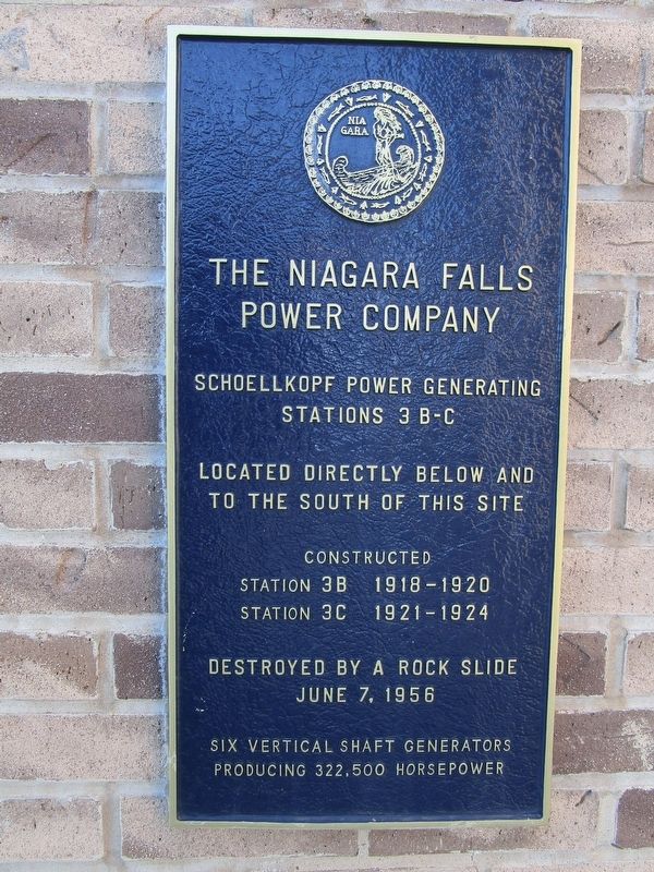 The Niagara Falls Power Company Marker image. Click for full size.