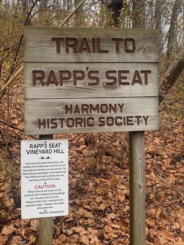 Trail to Rapp's Seat Marker image. Click for full size.
