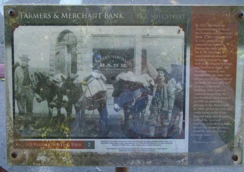 Farmers & Merchant[s] Bank Marker image. Click for full size.