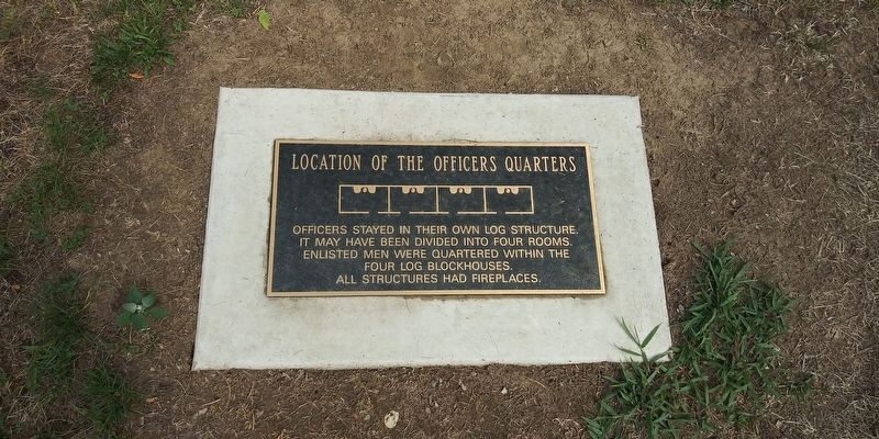 Location Of The Officers Quarters Marker image. Click for full size.